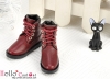 【TY6-4】Taeyang 綁帶簡約短靴 # Crimson