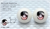 22mm��Meta Acrylic Animetic Eyes (FD-07) Pink